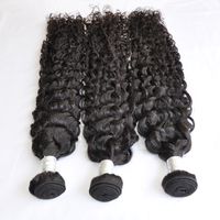 Wholesale DHL Factory Offer A Shedding free Tangle free g piece Deep Wave Brazilian Human Hair Weave Extensions