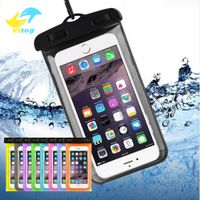 Wholesale Vitog Waterproof cases bag PVC universal Phone Pouch With Compass Bags For Diving Swimming smartphones up to inch
