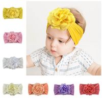 Wholesale New D flower baby headbands nylon newborn designer headband girls designer headbands designer hair accessories for kids headband