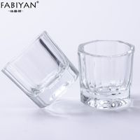 Wholesale 2pcs glass crystal bowl cup dappen dish arcylic powder holder container nail art manicure salon tools