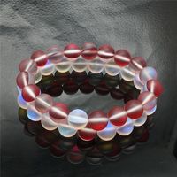 Wholesale 10mm matte mystic aura white beads bracelet Elastic bracelet red gemstone bracelet bead bracelet stone beads
