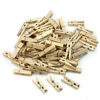Wholesale Very Small Mine Size mm Mini Natural Wooden Clips For Photo Clips Clothespin Craft Decoration Clips Pegs