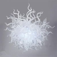 Wholesale White Lamps Glass Art Lighting Hand Blown Chandelier Lamp Romantic Wedding Table Top Centerpiece LED Light Pendant