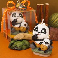 Wholesale Baby boy girl Adult Birthday candle gift box packing lovely Gongfu panda Candle Adorable Party Cake Topper Baby Shower Favors
