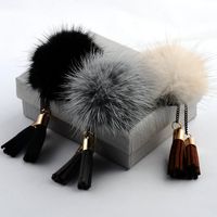 Wholesale 4 cm Mink Fur Ball Brooches Sweater Coat Jewelry Accessories Corsage Mink Hair Tassel Brooch Pins