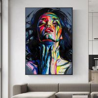 Wholesale Street Graffiti Wall Art Canvas Prints Abstract Pop Art Girls Canvas Paintings on The Wall Pictures for Home Decor