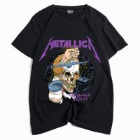 Wholesale men s t shirts personalized short sleeve rock roll Metallica metal band Quick selling popular T shirt