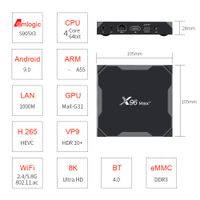 Wholesale X96 MAX PLUS TV BOX Android Amlogic S905X3 GB RAM GB GB ROM wifi Bluetooth K HD Smart Set Top