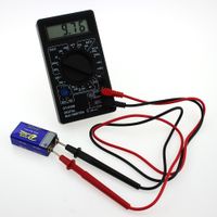 Wholesale LCD Mini Digital Multimeter DT B Electric Voltmeter Ammeter Ohm AC DC V Amp Volt Voltage Meter Tester