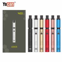 Wholesale Authentic Yocan Armor Kit mAh Vape Pen With Quartz Dual Coil Small Concentrate Wax Vaporizer Colors E Cigarette Starter Kits
