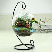 Mini verre paysage bouteille Terrarium Récipient Fleur vases forme carrée