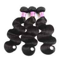 Wholesale Brazilian virgin human hair wefts body wave unprocessed inch natural color hair extensions drop shipping