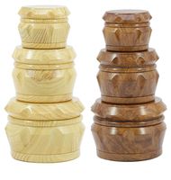 Wholesale Wood Drum Grinder Herb Spice Crusher With Metal Inner Part mm mm mm Diameter Colors Light Grinders