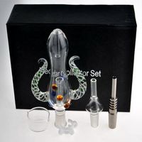 Wholesale Colorful Nectar Collector Kits for Water Pipes Smoking with Titanium Nail Dab Straw Mini Nector Collectors Wax Dab Rigs