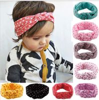 Wholesale Baby Headband Europen And American Childrens Ins Cute Dot Knitting Headband Girls Sweet Crochet Cotton Hair Accessories
