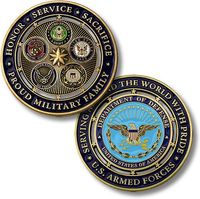 Wholesale Proud Military Family U S Armed Forces Challenge Coin USCG US COAST GUARD CHALLENGE COIN