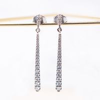 Wholesale Long tassel earrings sterling silver with CZ diamonds for Pandora with original box with logo elegant ladies earrings