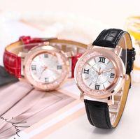 Wholesale watch Festival Memorial Day gift women Shiny Crystal wristwatch Sand bottle fashion quartz diamond Leather watches