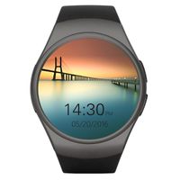 Wholesale KW18 Smart Watch Fully Screen Rounded Android IOS Bluetooth Reloj Inteligente SIM Card Heart Rate Monitor Watch Clock Mic Anti lost Bracelet