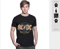 Wholesale American and European fashion ACDC alphabet rock band T shirt D printed short sleeved men s T shirt quick selling pop money