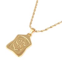 Wholesale Trendy Hip Hop Gold Color Dollar Sign Coin Pendants Necklaces Chain Statement Necklace For Woman Men