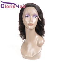 Wholesale Short Wavy Human Hair Bob Wig Pre Plucked Raw Virgin Indian Lace Front Wig For Black Women Full Pixie Cut Body Wave Glueless Bob Wig