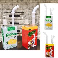 Wholesale Mini Liquid Hitman Cereal Box Thick Glass Bongs Dab Oil Rig Smoking Heady Glass Water Pipes With Nail Dome MM Joint