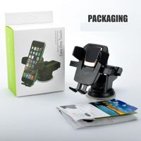 Wholesale Universal Degree Easy One Touch Car Mount for iPhone X MAX Handfree Smart CellPhone Holder Suction Cup Cradle Stand Holders with Package