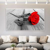 Wholesale Red Rose Canvas Paintings Wall Art Pictures Modern Beautiful Flower Posters and Print Home Living Room Bedroom Decor
