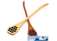 Wholesale Wooden Honey Stick Kitchen Supplies Honey Stirrer Stirring Long Spoon Honeycomb Honey Dipper Wood Kitchen Tool Flatware Accessory NT