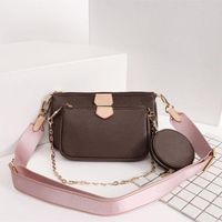 Wholesale Handbag Women Luxurys Designers Bags Genuine leather handbags with letters shoulder bag three piece set purs classic handbagss lady real leathers crossbody bagss