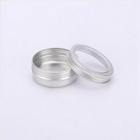 Wholesale 60ml Metal Tin Container Aluminum Cream Jar Pot With Visible Window Small Box Screw Lid Empty Cosmetic Portable Storage Boxes LJJP122