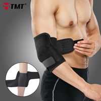 Wholesale Adjustable Elbow Support Pad Breathable Elastic Compression Elbow Wrap Brace Sleeve Pain Protector Tennis basketball PC
