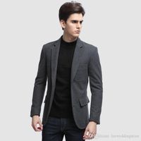Wholesale 2020 Grey Tweed Designer Formal Mens Suits Custom Made Business Casual Costume Suits Tailored Tuxedo Slim Fit Jacker Man Blazer Only Jacket