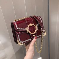 Wholesale Designer Fashion New Handbag High Quality Pu Leather Women Bag Patent Leather Shell Small Square Shoulder Bags