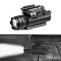 Wholesale HQ Lumens Tactical LED Flashlight Strobe Light For Rifle Pistol Glo ck G17 C Gun Shotgun mm Rail Mount FREE