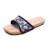 Wholesale Japanese Geta Sandals bathroom Summer Sandals Men anti skidding Flat Wooden Shoes Clogs Slippers Flip flops Lacquerless