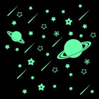 Wholesale Wall Stickers Fluorescent Meteor Stars Glow In The Dark Cartoon Astronomy Luminous Kids Rooms Ceiling Decoration Decals