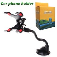 Wholesale Universal Windshield Car phone Mount holder Long Arm clamp with Double Clip Strong Suction Cup Phone Car cellphone Holder MQ50