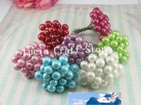 Wholesale 10pcs Approx mm Foam small berries Artificial flower stamens pearlescent wedding DIY gift box decorated wreaths