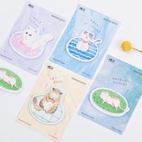 Wholesale 30 Pages Adorable Cat Kitten Sticky Notes Message Writing Memo Pads School Office Supply Stationery Notebook Decor Stick Label