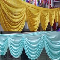 Wholesale wedding backdrop curtain swag ice silk fabric Decor wedding drapery design for table skirts party banquet backdrop decoration