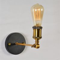 Wholesale LED Vintage Wall Lamps Sconces Shadeless E27 Filament Light Industrial Metal Single Wall Lights E27 Bulb Holder AC110 V