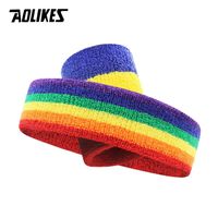 Wholesale Wrist Support AOLIKES Unisex Sport Wristband Sweatband Protector Breathable Running Badminton Basketball Sweat Bands Safety