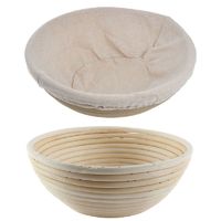 Wholesale 3 Size NEW Round Banneton Brotform Cane Bowl Shape Bread Dough Proofing Proving Natural Rattan Basket baskets box With Removable Lining