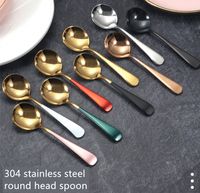 Wholesale Hot Sale Stainless Steel Round Head Spoon Classic Metal Stirrer Tea Honey Coffee Spoon cm