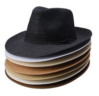 Wholesale 2021 new straw hat ladies hat summer straw hat men and women big cowboy hats Panama Straw Hats Outdoor Sports Caps Wide Brim Hats