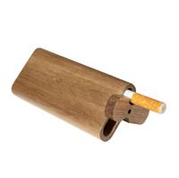 Wholesale Hot selling wooden pipe can store natural and healthy wooden cigarette case with ceramic smoke pipe