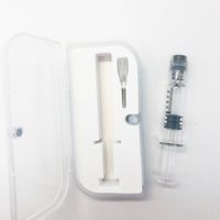 Wholesale Vape cart oil storage ml lure lock glass syringe custom stickers sterile case packaging oil injection with measurement mark clear plunger