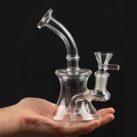 Wholesale Mini Glass Water Pipes mm Female Joint Beaker Bong with Smoking bowls Fit Quartz Banger for dab rig